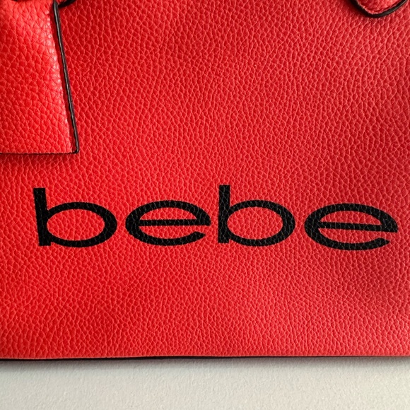 Bebe Fabiola Mini Dome Purse Ruby Red & Black - Picture 10 of 12